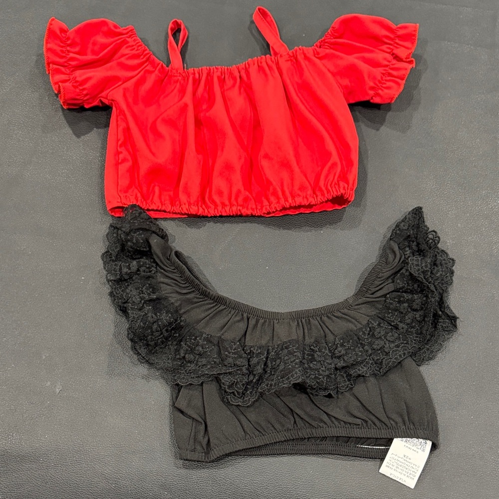 SHEIN Red and Black Kids Top Set